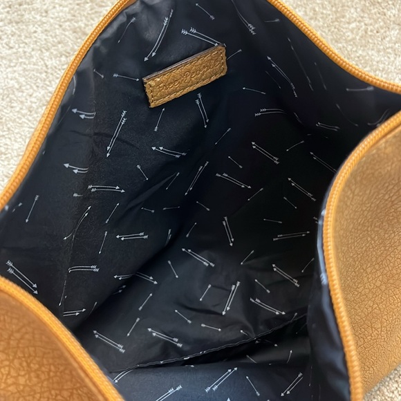 Free People Tan Faux Leather Wristlet Zipper Pouch - Picture 5 of 7